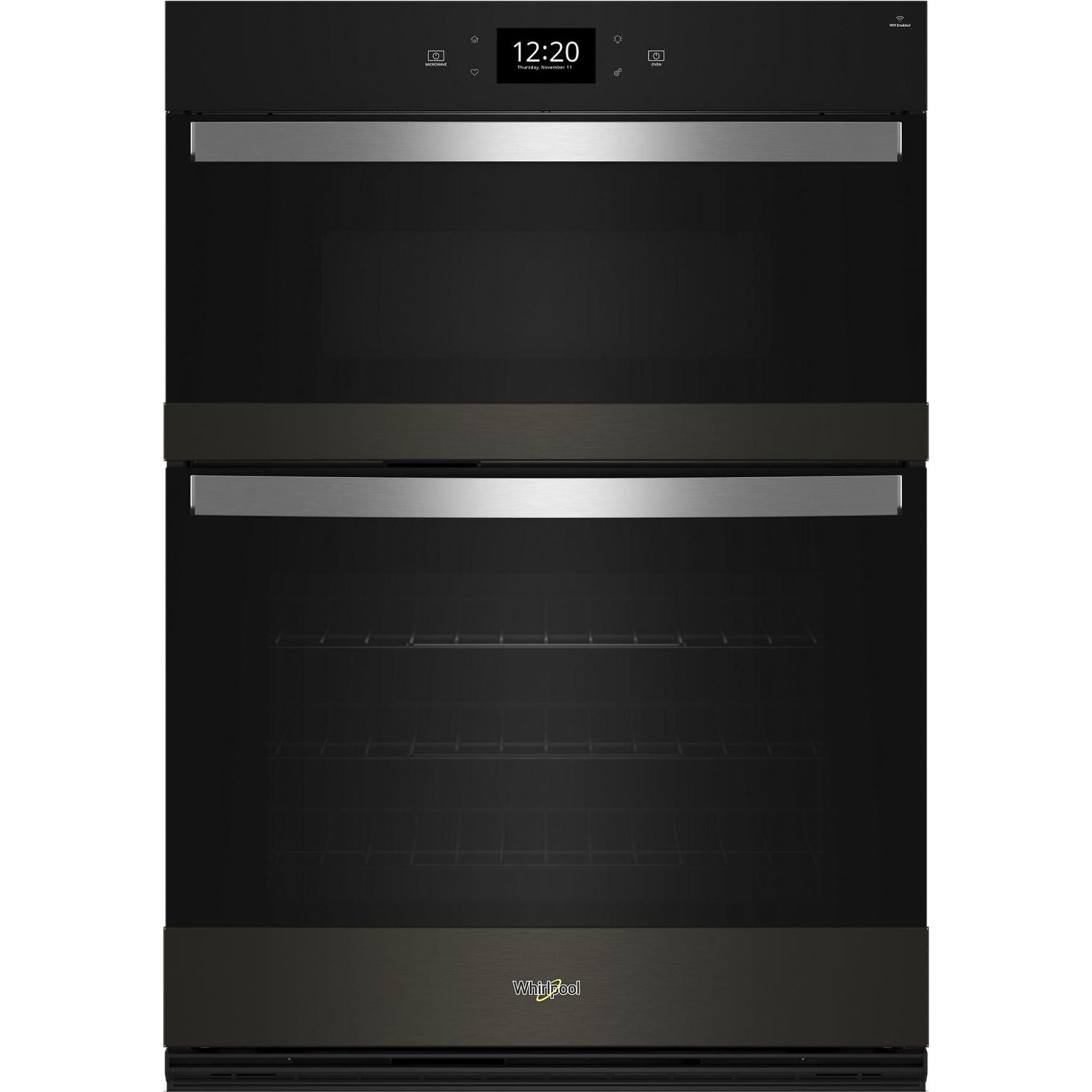 Whirlpool, 30" True Convection Wall Oven (WOEC7030PV) - Black Stainless Steel with PrintShield™ Finish