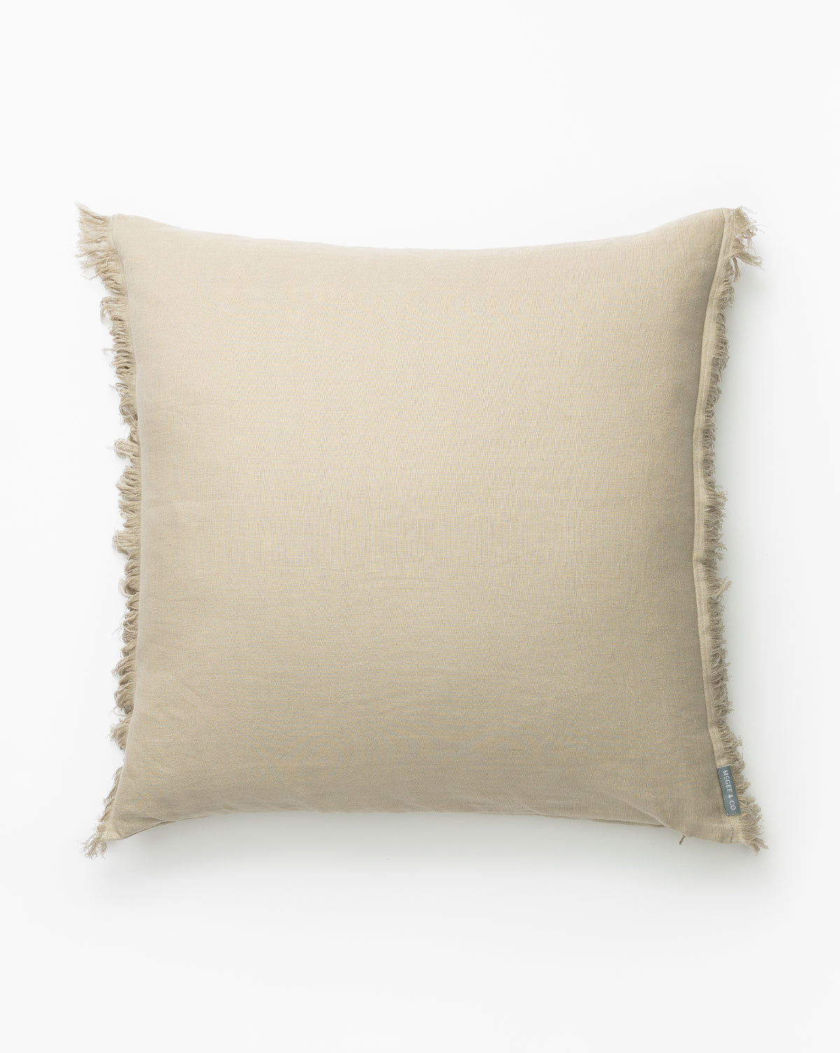 Renuka Inc., Hazelton Mushroom Fringed Pillow Cover