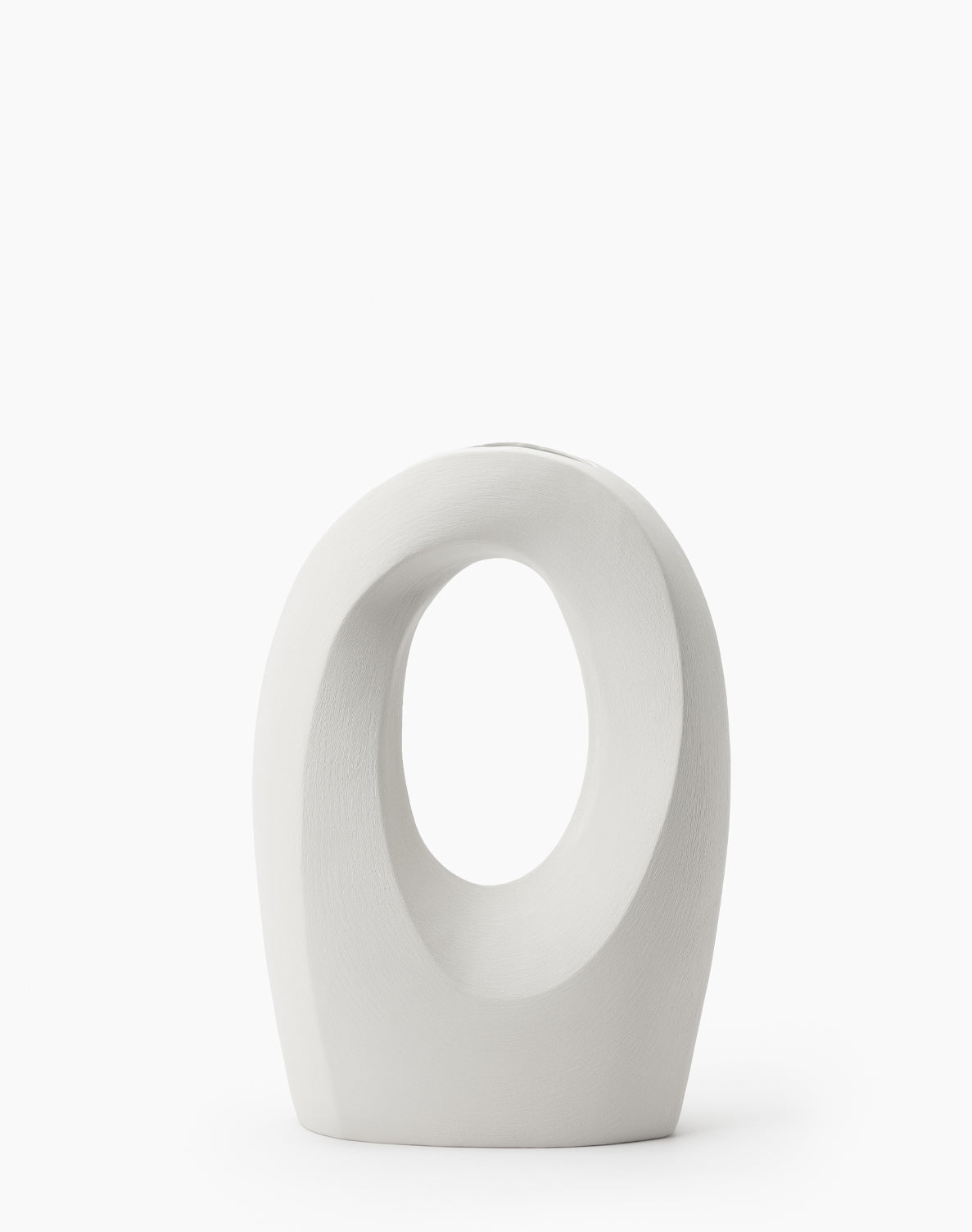 Zodax, Ivory Abstract Oval Vase