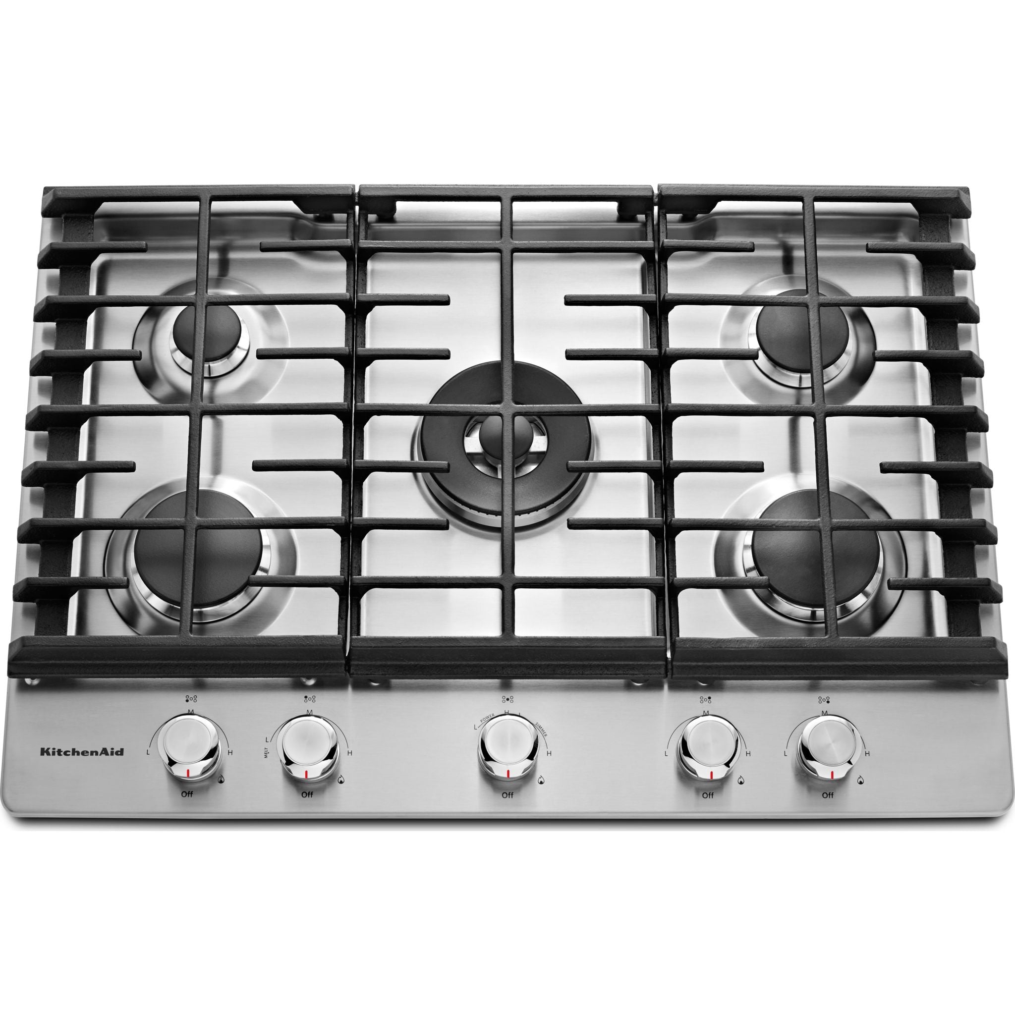 KitchenAid, KitchenAid 30" Gas Cooktop (KCGS550ESS) - Stainless Steel