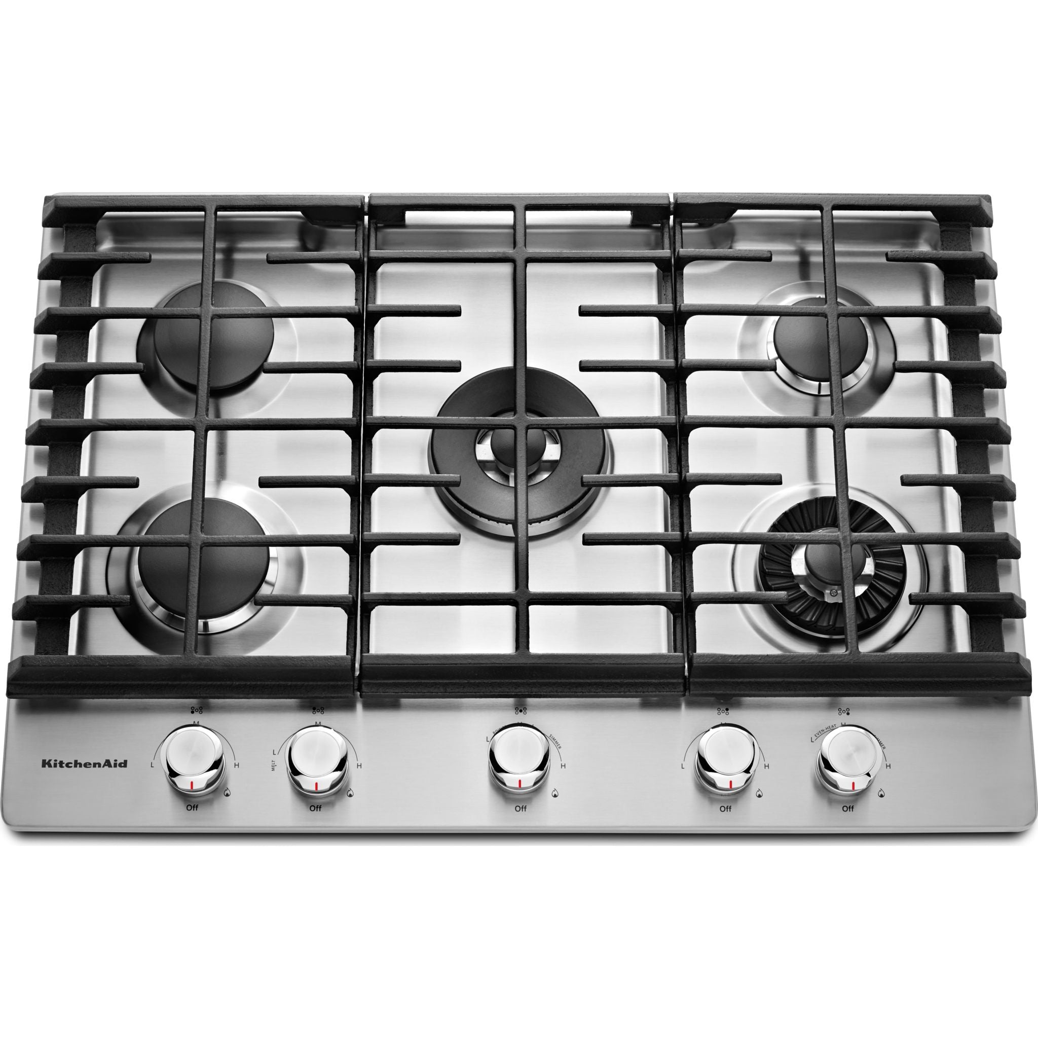KitchenAid, KitchenAid 30" Gas Cooktop (KCGS950ESS) - Stainless Steel