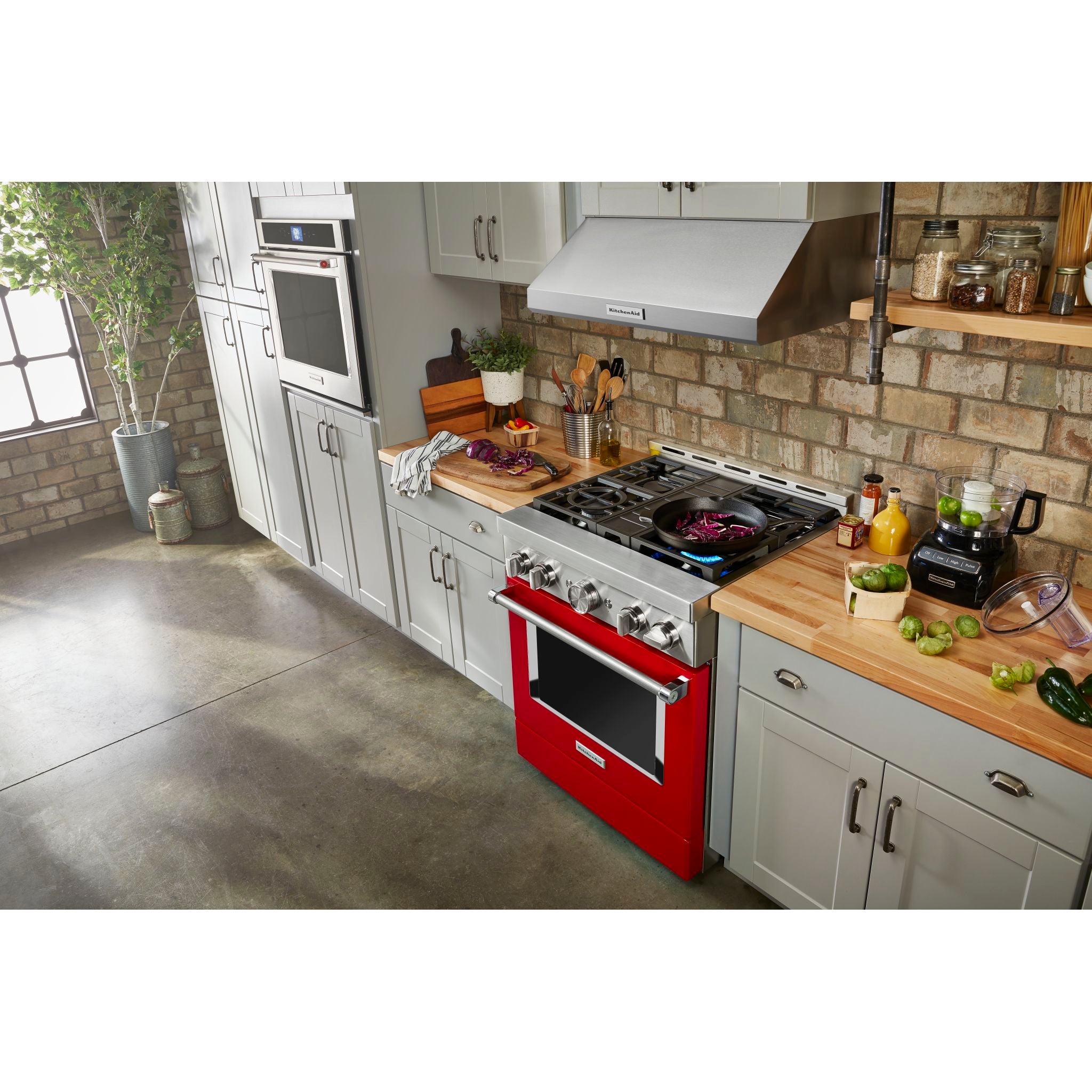 KitchenAid, KitchenAid Dual Fuel Range (KFDC500JPA) - Passion Red