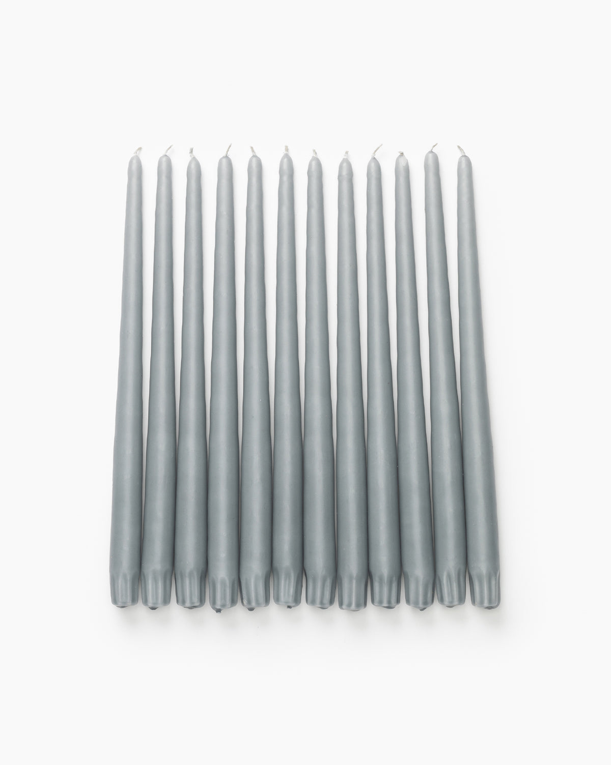 Yummi Candles, Light Gray Taper Candles(Set of 12)