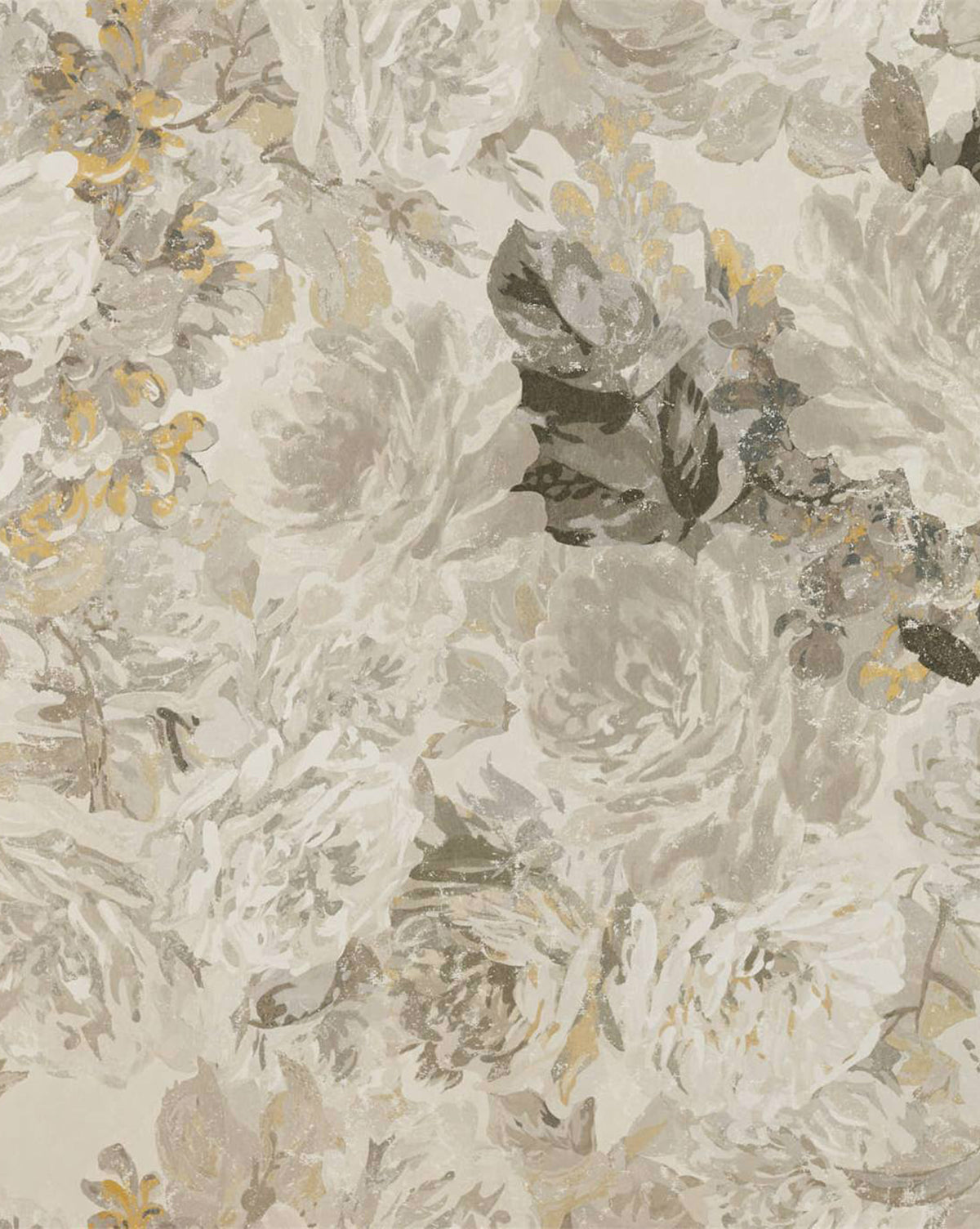 Sanderson Design Group, Inc., Linen & Gold Rose Wallpaper
