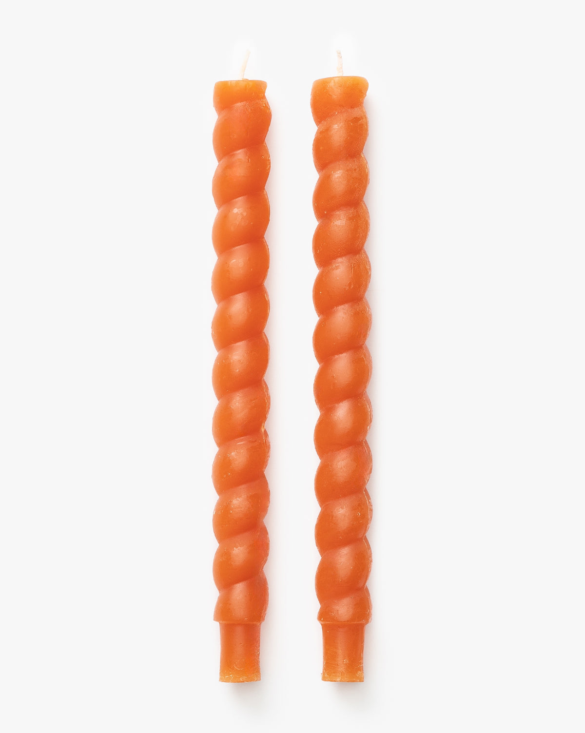 Creative Co-Op, Orange Twisted Taper Candles (Set of 2)