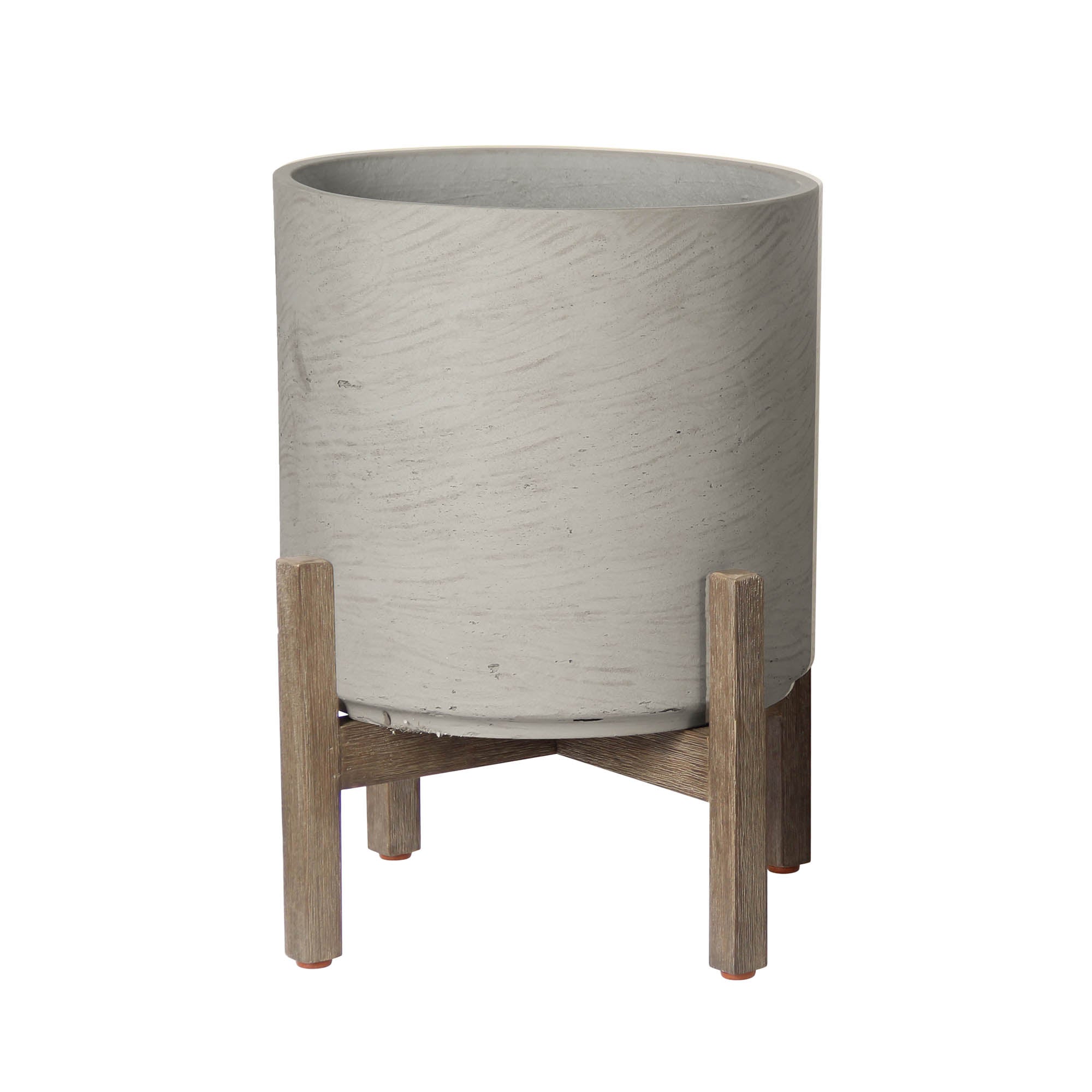 LH Imports, Pat Round Standing Pot - Cement Grey