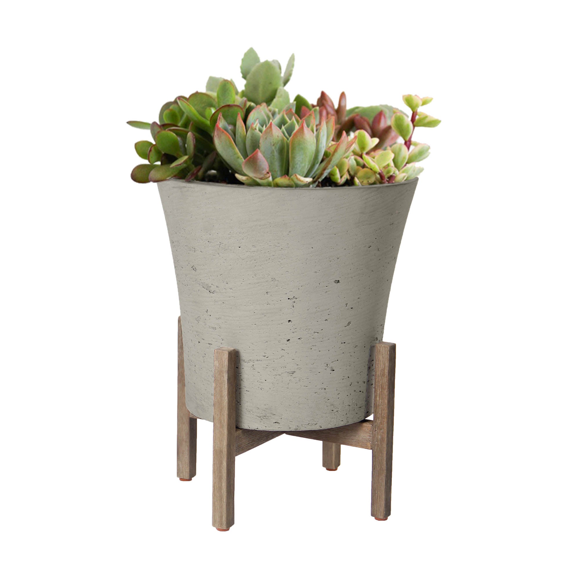 LH Imports, Pat Tapered Standing Pot - Cement Grey