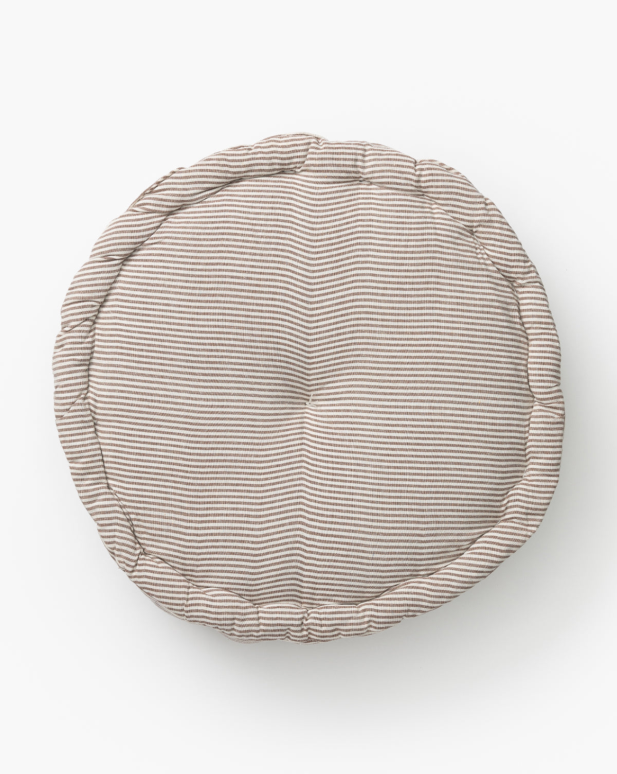 Kalalou, Round Neutral Striped Pillow Cushion