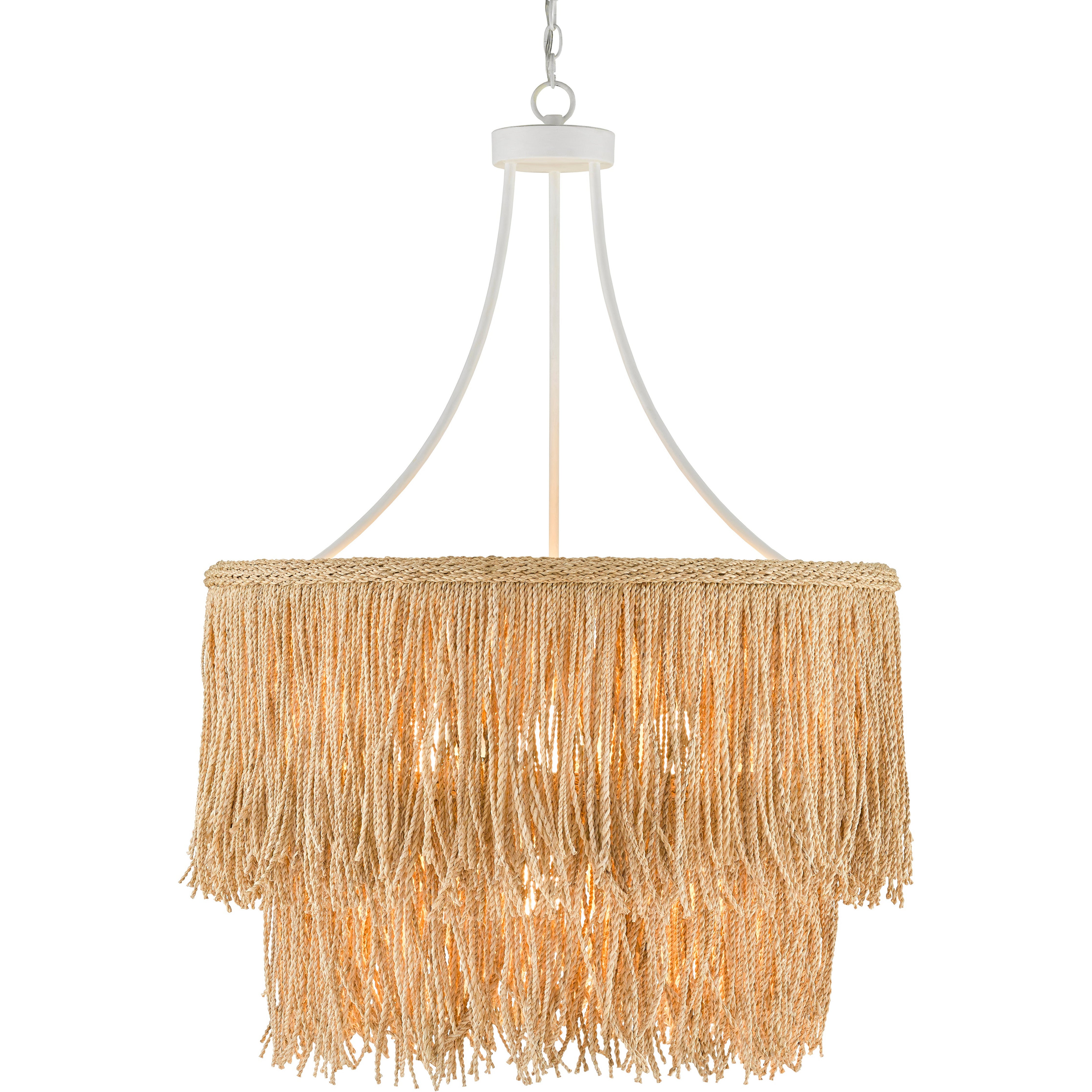 Currey & Company, Samoa Rope Two-Tiered Chandelier