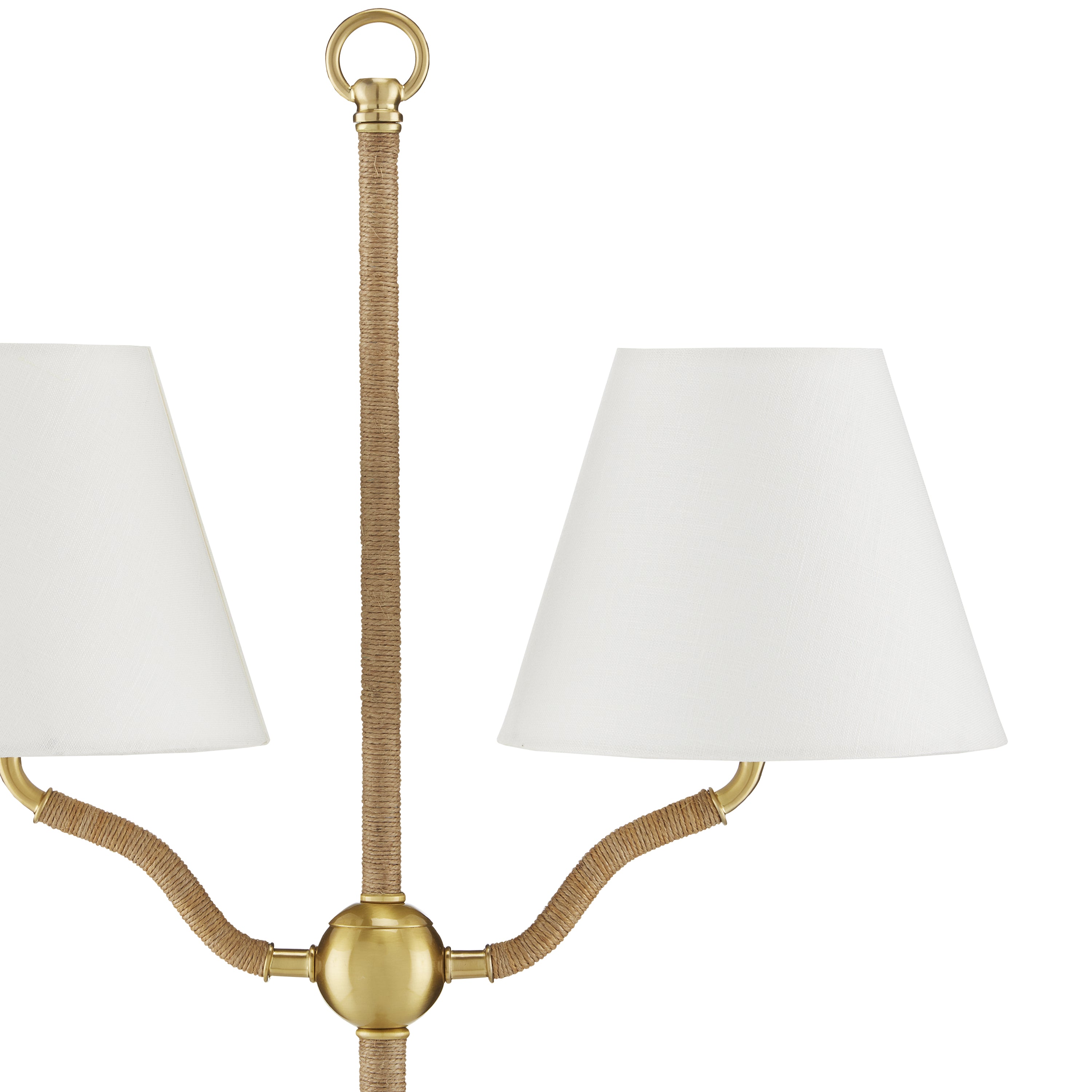 Currey & Company, Sirocco Brass Floor Lamp