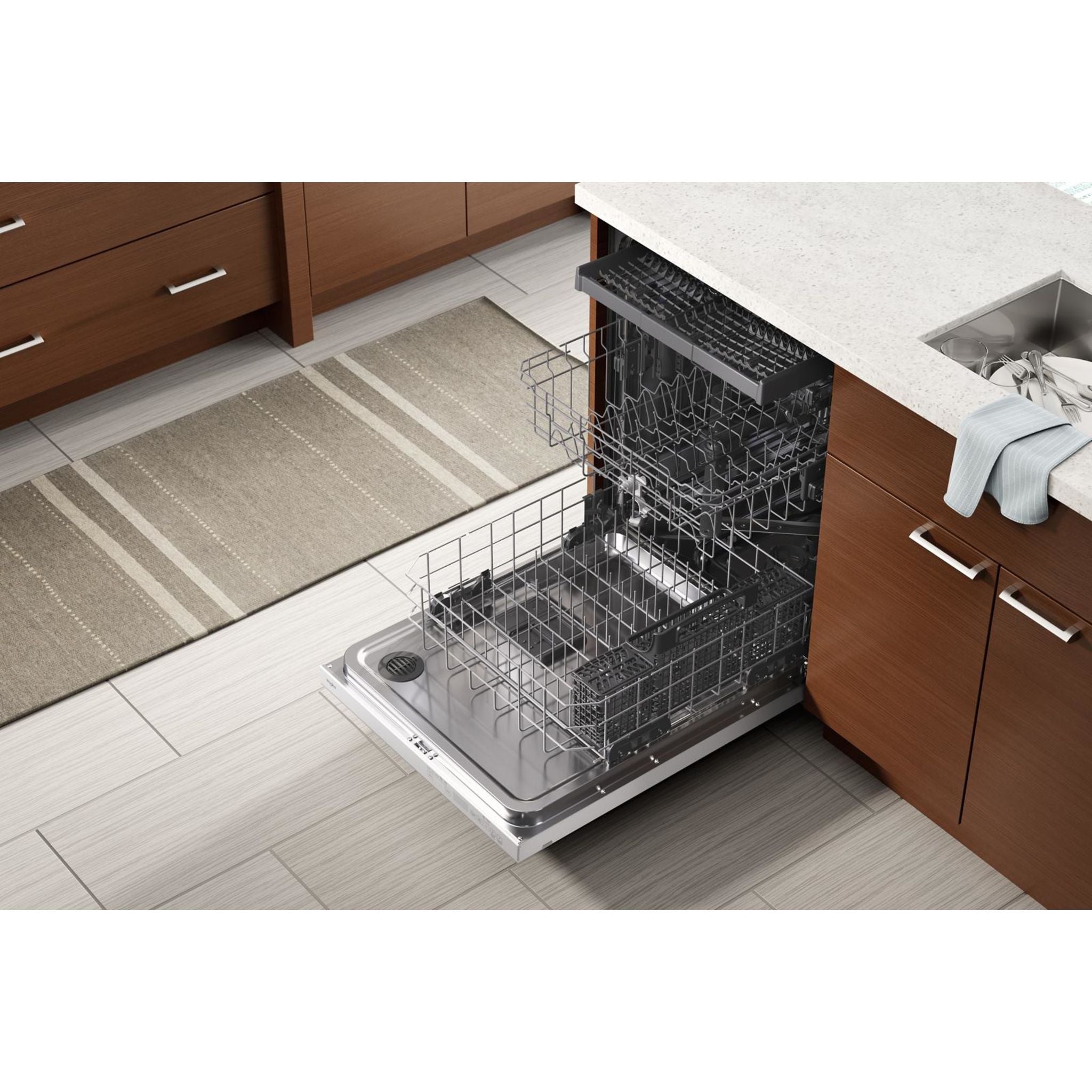 Whirlpool, Whirlpool Dishwasher Stainless Steel Tub (WDTA50SAKW) - White